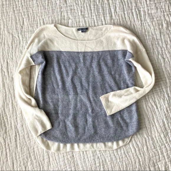 Vince Sweaters - Vince cashmere color block drop shoulder sweater